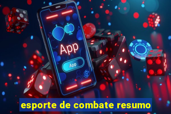 esporte de combate resumo